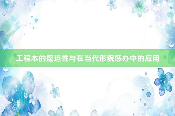 工程本的蹙迫性与在当代形貌惩办中的应用